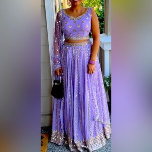 Purple lengha - Punjabi Lehenga